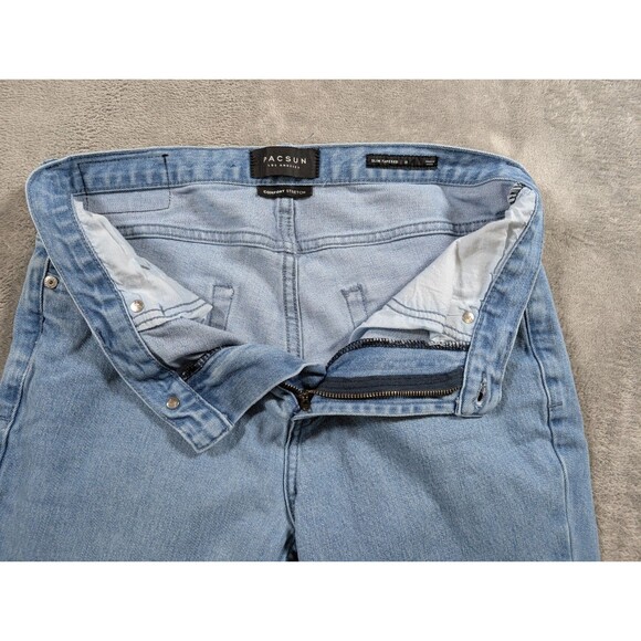 PacSun Slim Taper Jeans Mens 31 Blue Denim Comfort Stretch Casual Everyday Fit - Picture 6 of 12